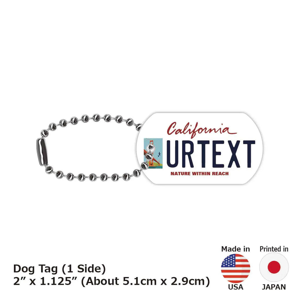 【Medaglietta identificativa per cani/Dog Tag】California-San Francisco Ver./Targhetta originale a forma di targa americana con nome personalizzato