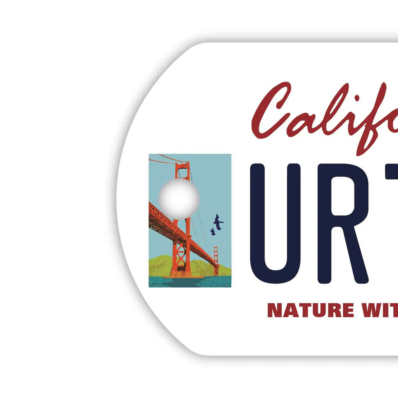 【Medaglietta identificativa per cani/Dog Tag】California-San Francisco Ver./Targhetta originale a forma di targa americana con nome personalizzato