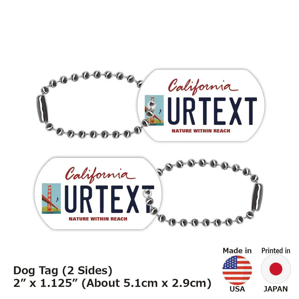 【Medaglietta identificativa per cani/Dog Tag】California-San Francisco Ver./Targhetta originale a forma di targa americana con nome personalizzato