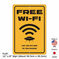 [Insegna rettangolare] Wi-Fi gratuito disponibile / Nome hotspot e password / Insegna originale americana (circa 20x30 cm)