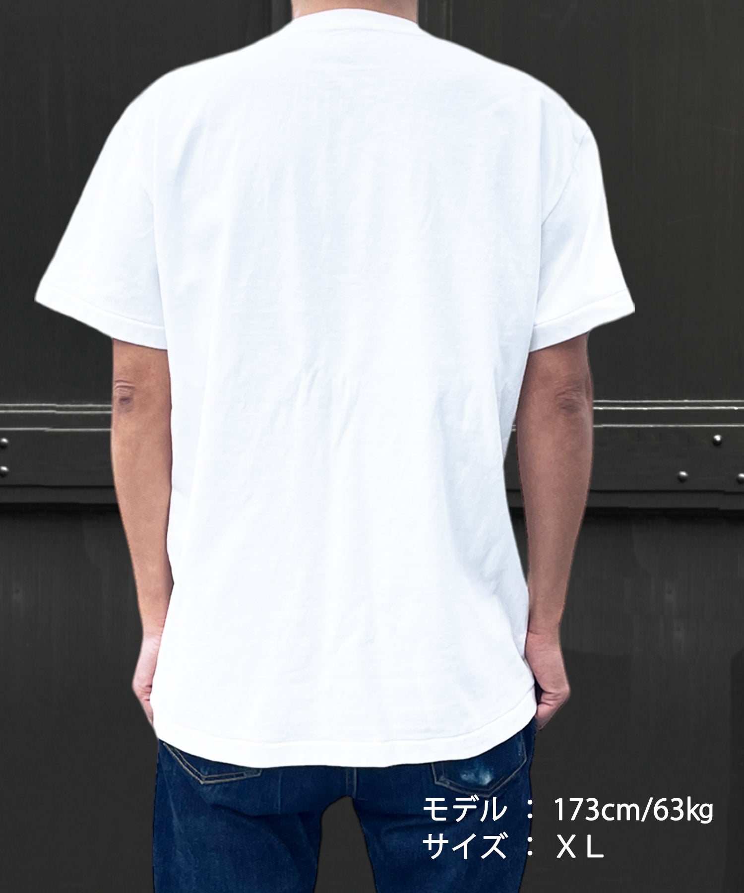T-SHIRT A MANICA CORTA IN JERSEY DI COTONE INDIGO／INDIGO
