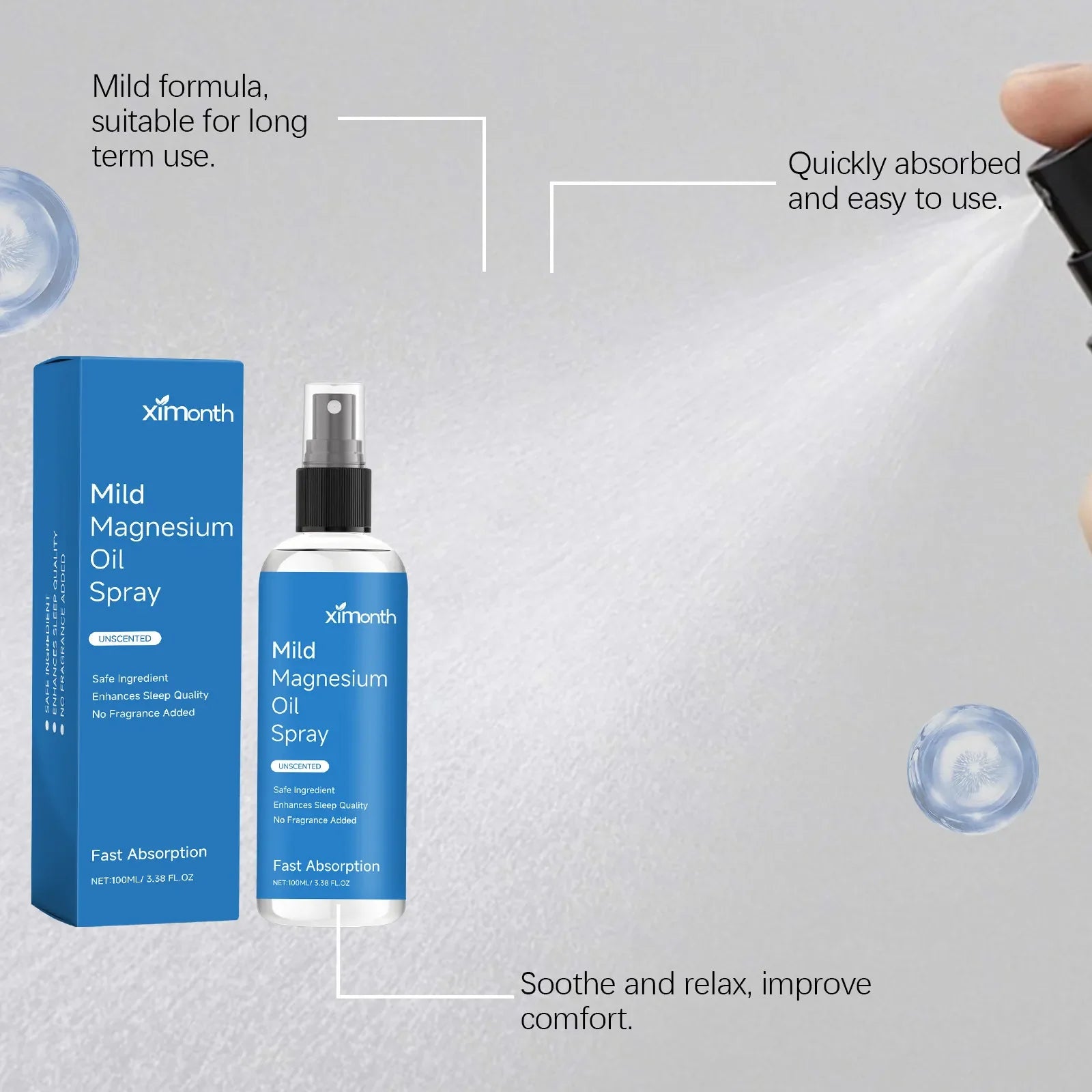 Magnesium Oil Spray | Topical Muscle & Relaxation | Fast Absorption