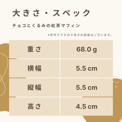 チョコとくるみの紅茶マフィン 糖質2.9g