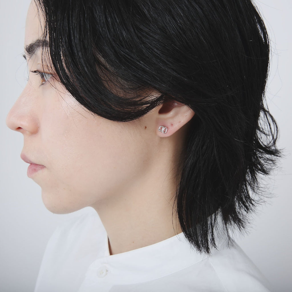 Orecchini in argento 925 | Quadrati da 5mm | 23-E-022