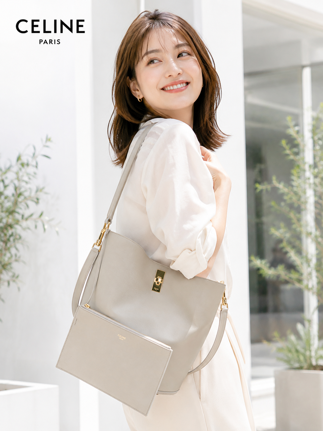 CELINE セリーヌ セミショルダー 19557 3CR4 02LS レディース ホワイト