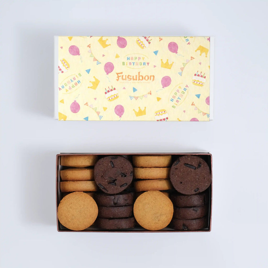[Spese di spedizione e confezione speciale per compleanno incluse] Scatola assortita di biscotti Fusubon (32 pezzi)