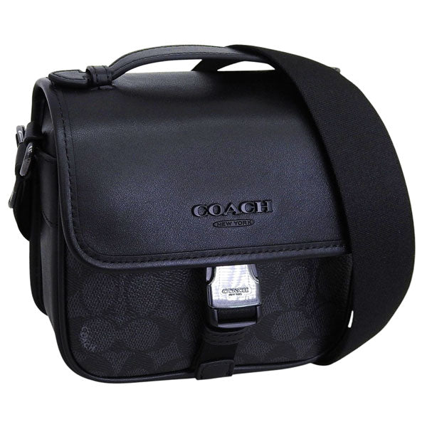 コーチ バッグ メンズ ショルダーバッグ アウトレット ブラック レーサー クロスボディバッグ シグネチャー RACER CRO SIG CBG13QBMI5 COACH