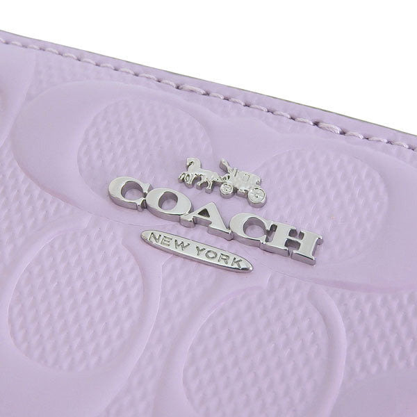 コーチ 財布 レディース 2つ折り 折財布 コンパクト アウトレット レザー バイオレット SNAP WLT PTNT SIG CDF21SVIZ COACH