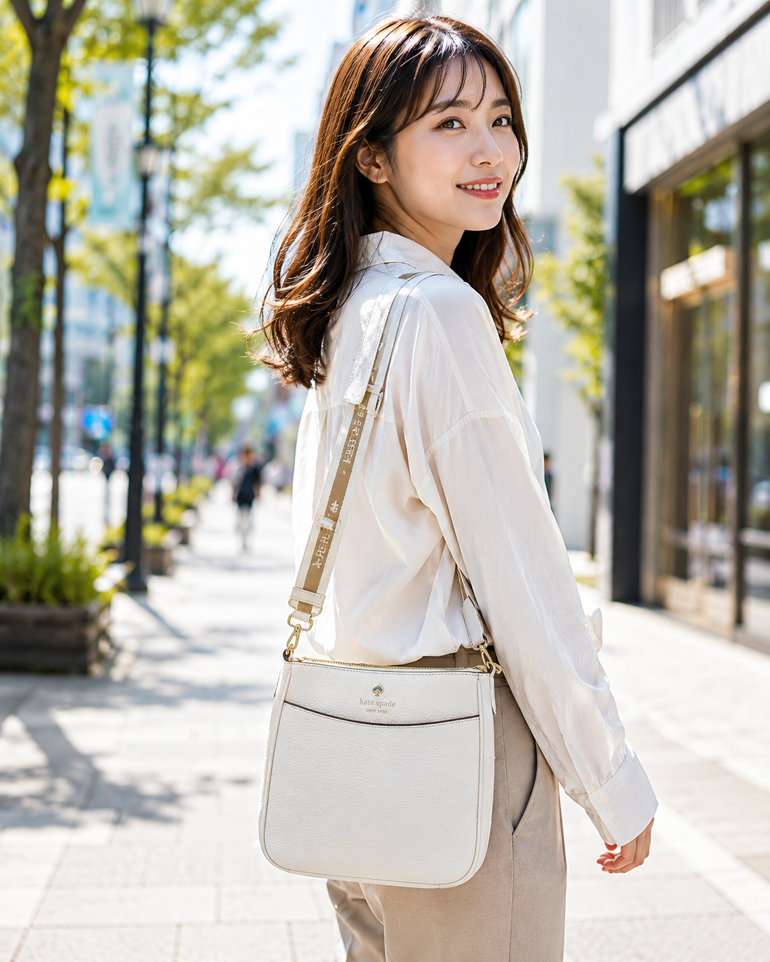 ケイトスペード バッグ レディース ショルダーバッグ アウトレット レザー ホワイト EMMA SWING PACK KL753 100 kate spade