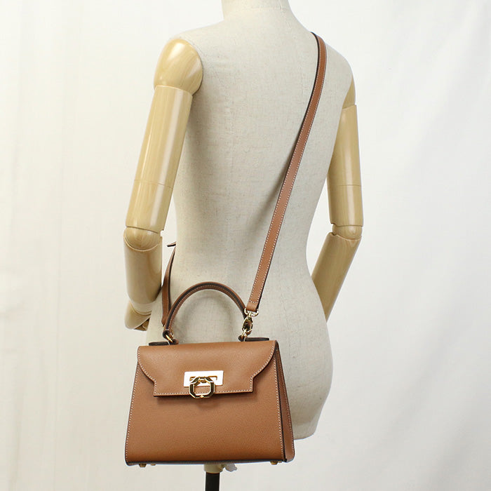 カルボッティ CARBOTTI  ハンドバッグ　ブランド445 ERIKATAN ブラウン系　bag-01
