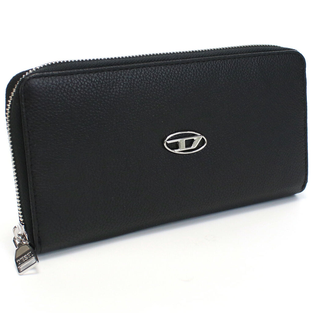 ディーゼル DIESEL  ラウンドファスナー 長財布 ブランド DロゴX09015　P0685　T8013ブラック　wallet-01