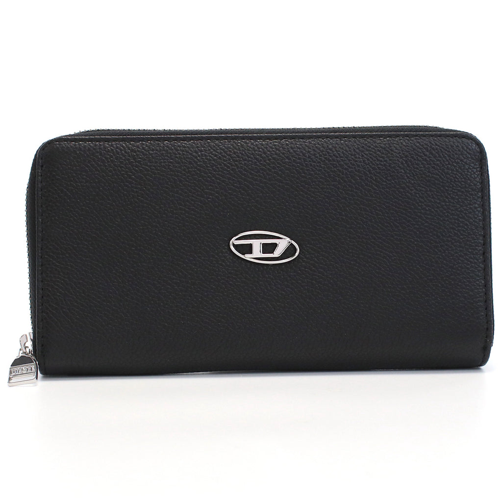 ディーゼル DIESEL  ラウンドファスナー 長財布 ブランド DロゴX09015　P0685　T8013ブラック　wallet-01