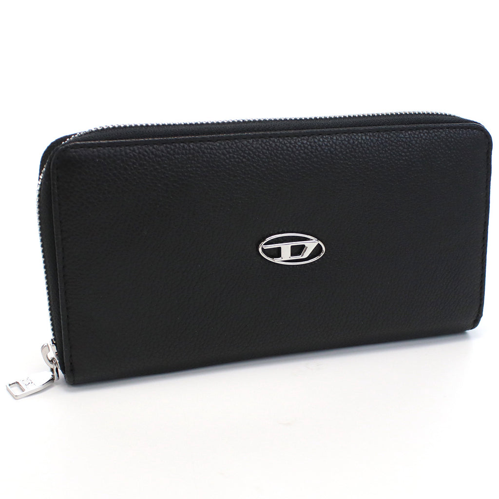 ディーゼル DIESEL  ラウンドファスナー 長財布 ブランド DロゴX09015　P0685　T8013ブラック　wallet-01