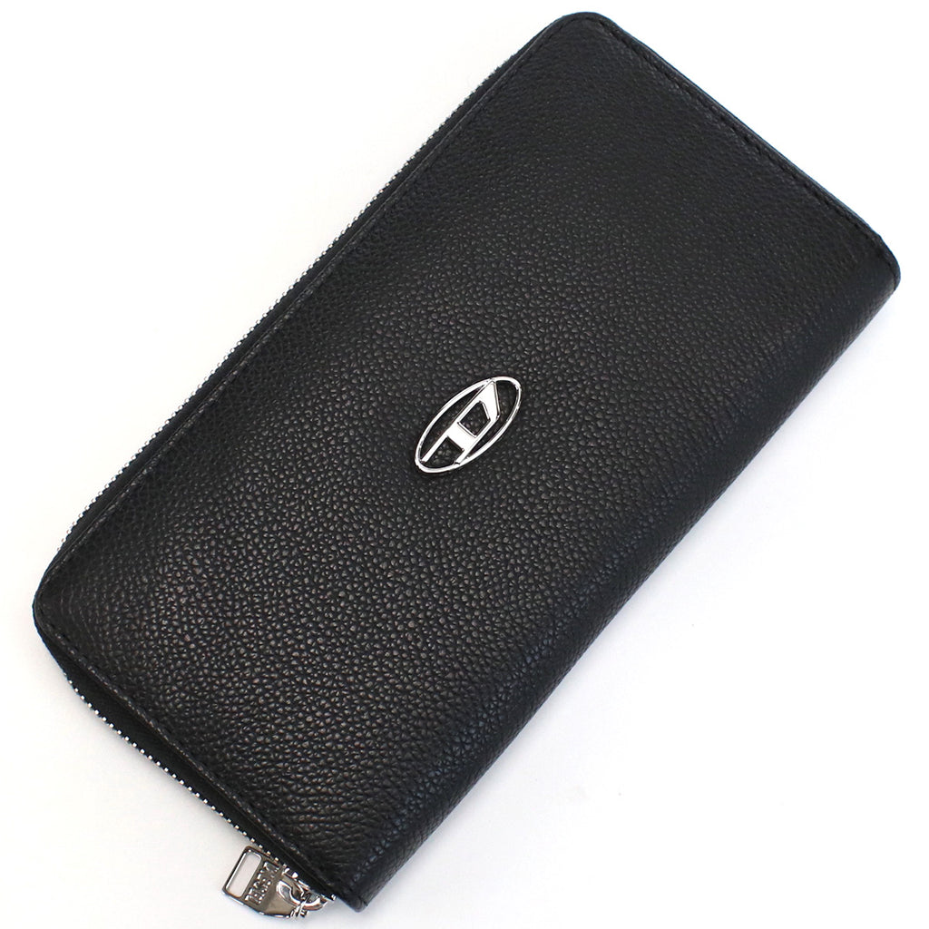 ディーゼル DIESEL  ラウンドファスナー 長財布 ブランド DロゴX09015　P0685　T8013ブラック　wallet-01