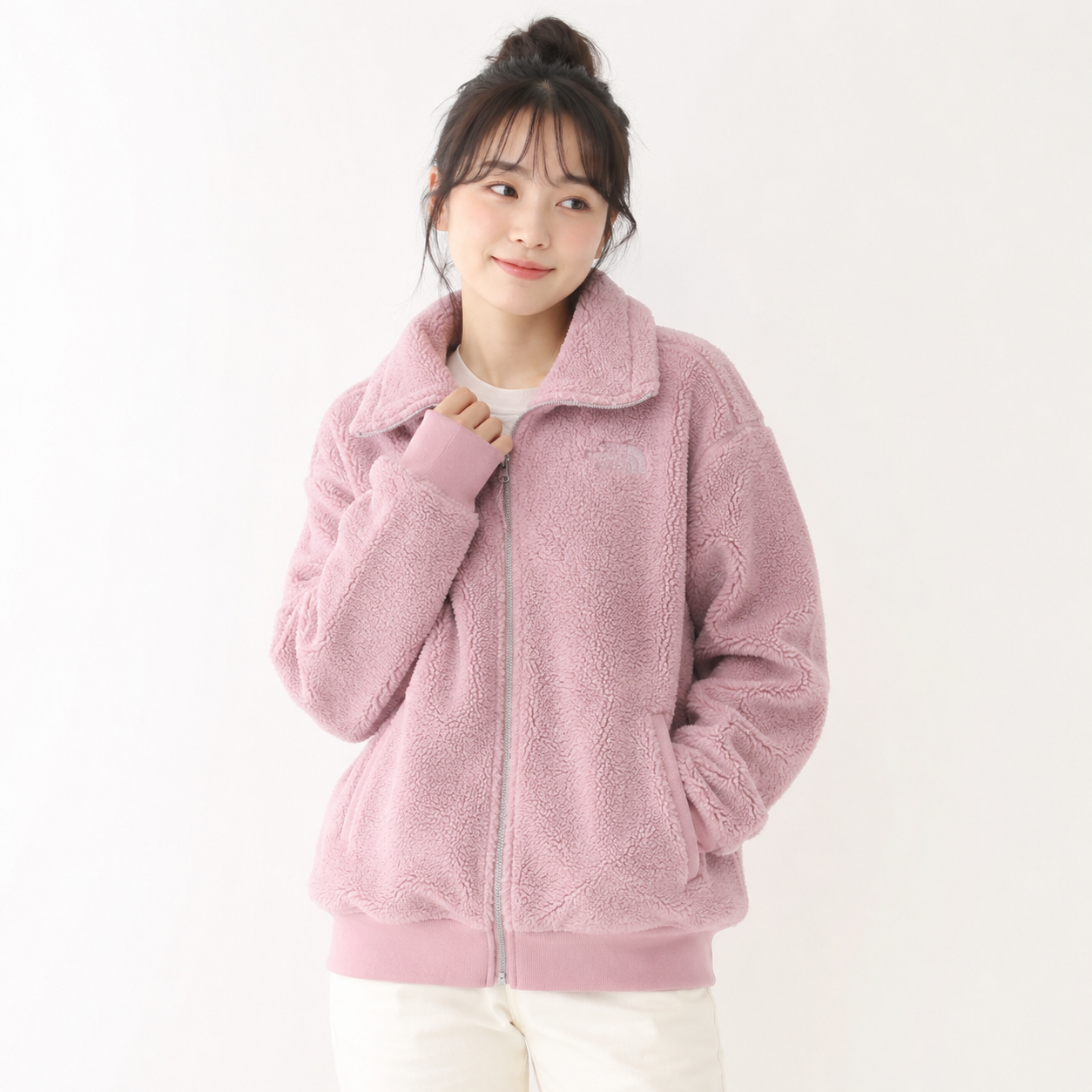 THE NORTH FACE WS SOFTIE FLEECE JACKET NJ4FR80L グレイッシュピンク フリースジャケット レディース ホワイトレーベル