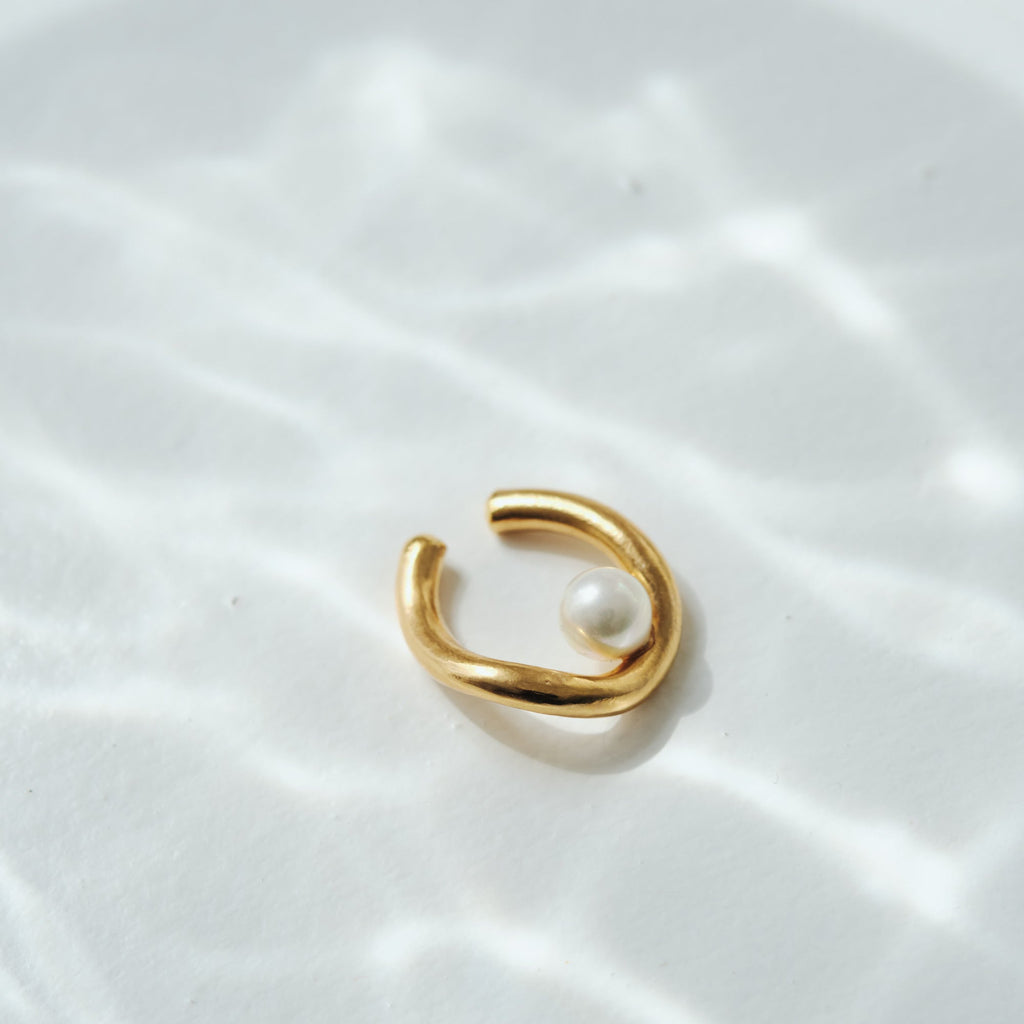 Orecchino a conchiglia Wave Pearl