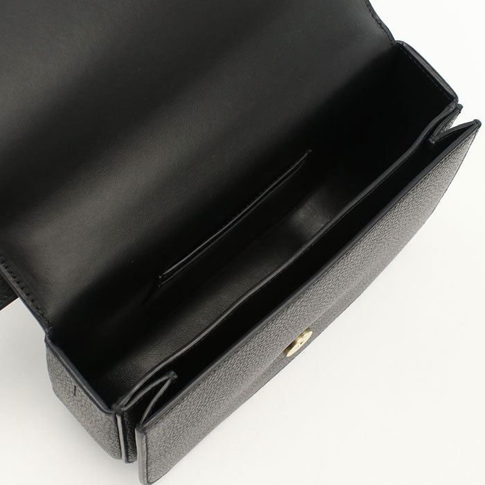 FERRAGAMO フェラガモ 斜め掛け ショルダーバッグ 21-9867 NERO DOUBLE GANCIO FLAP レディース ブラック