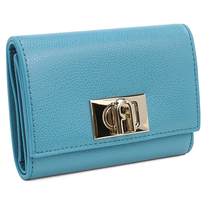 FURLA フルラ 三折財布背面Ｆ小銭入 WP00225 ARE000 TR400 FURLA 1927 レディース ブルー