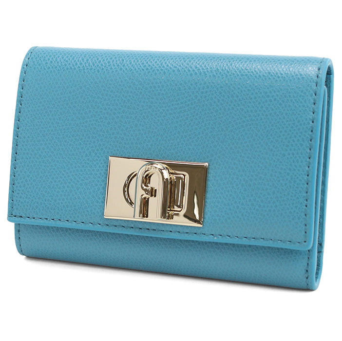 FURLA フルラ 三折財布背面Ｆ小銭入 WP00225 ARE000 TR400 FURLA 1927 レディース ブルー