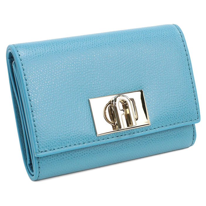FURLA フルラ 三折財布背面Ｆ小銭入 WP00225 ARE000 TR400 FURLA 1927 レディース ブルー