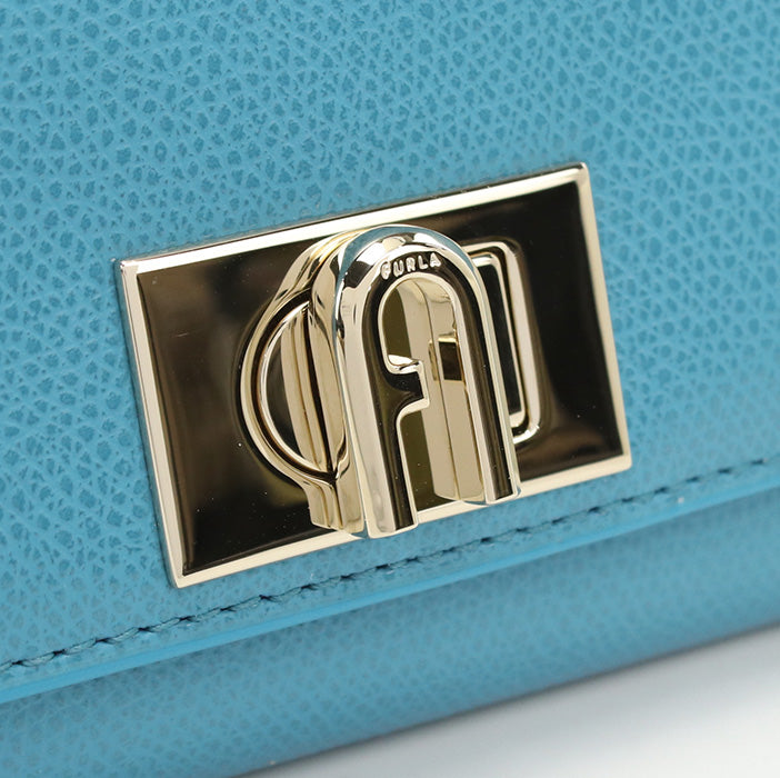 FURLA フルラ 三折財布背面Ｆ小銭入 WP00225 ARE000 TR400 FURLA 1927 レディース ブルー