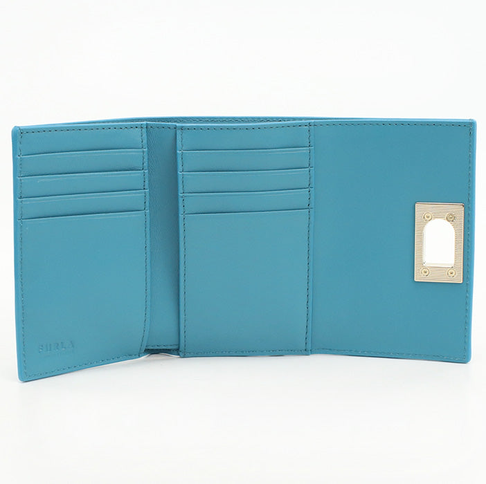 FURLA フルラ 三折財布背面Ｆ小銭入 WP00225 ARE000 TR400 FURLA 1927 レディース ブルー