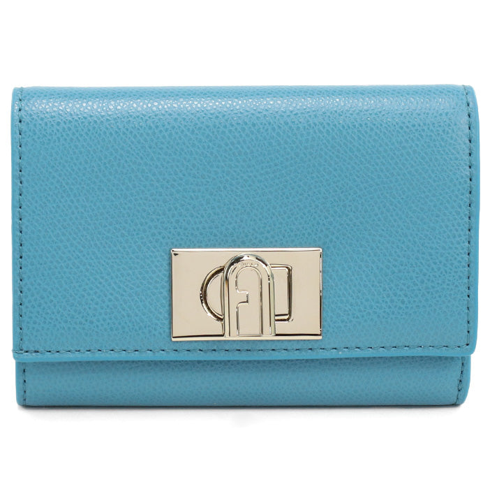 FURLA フルラ 三折財布背面Ｆ小銭入 WP00225 ARE000 TR400 FURLA 1927 レディース ブルー