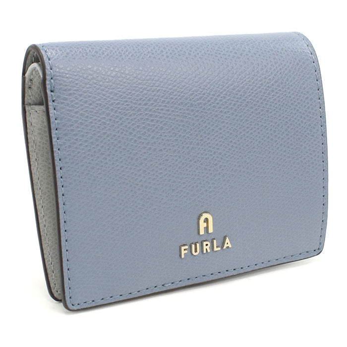 FURLA フルラ 二つ折り財布 小銭入付き カメリア WP00304 ARE000 4352S CAMELIA S レディース ブルー