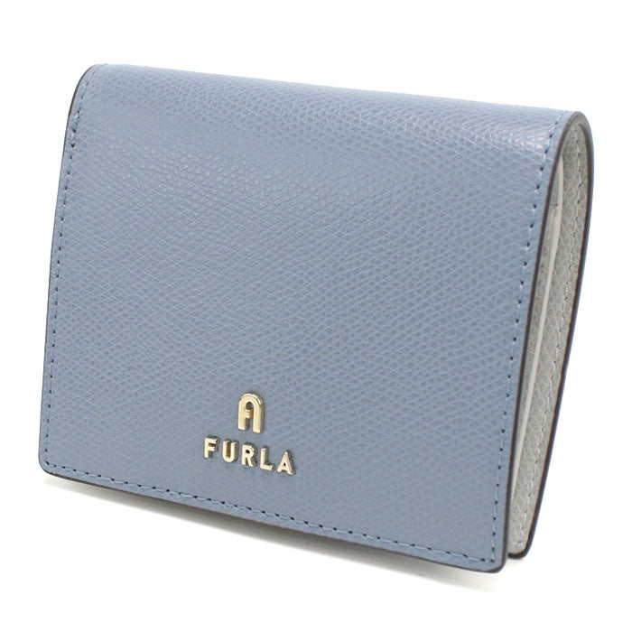 FURLA フルラ 二つ折り財布 小銭入付き カメリア WP00304 ARE000 4352S CAMELIA S レディース ブルー