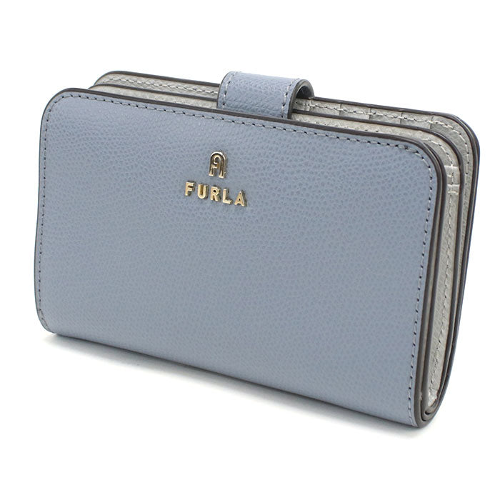 FURLA フルラ 二つ折り財布 小銭入付き カメリア WP00314 ARE000 4352S CAMELIA M レディース ブルー
