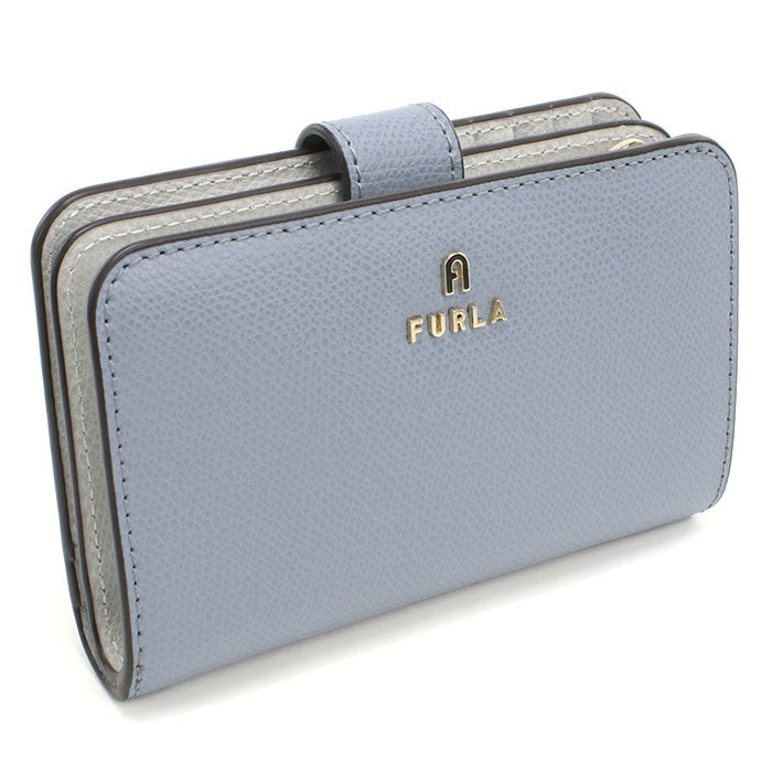 FURLA フルラ 二つ折り財布 小銭入付き カメリア WP00314 ARE000 4352S CAMELIA M レディース ブルー