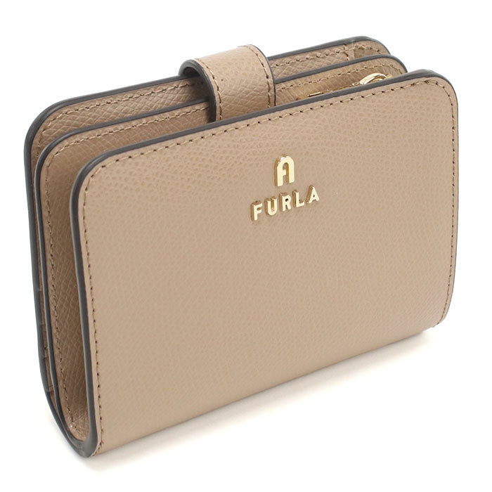 FURLA フルラ 二つ折り財布 小銭入付き カメリア WP00315 ARE000 1257S CAMELIA S レディース ベージュ