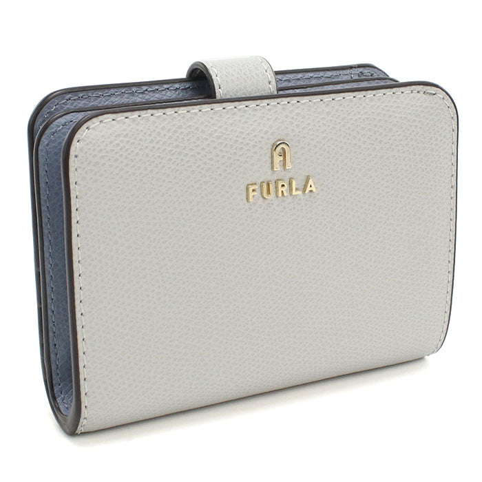 FURLA フルラ 二つ折り財布 小銭入付き カメリア WP00315 ARE000 4351S CAMELIA S レディース グレー