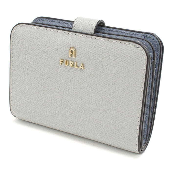 FURLA フルラ 二つ折り財布 小銭入付き カメリア WP00315 ARE000 4351S CAMELIA S レディース グレー