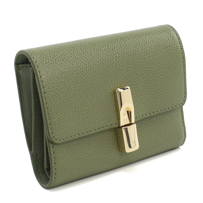 FURLA フルラ 三つ折り財布 小銭入付き WP00564 ARE000 4555Ｓ FURLA IRIDE S イリデ レディース グリーン