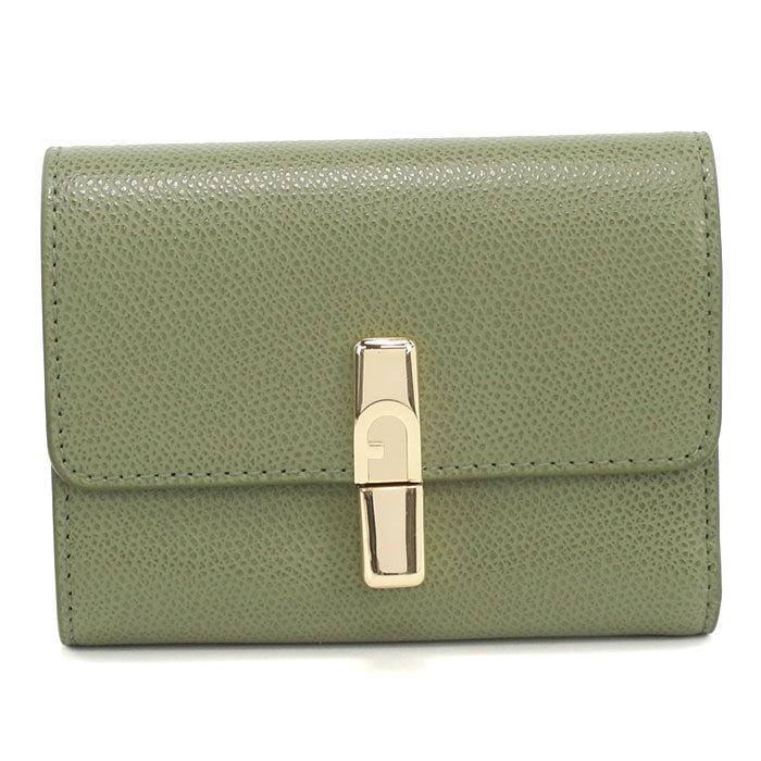 FURLA フルラ 三つ折り財布 小銭入付き WP00564 ARE000 4555Ｓ FURLA IRIDE S イリデ レディース グリーン