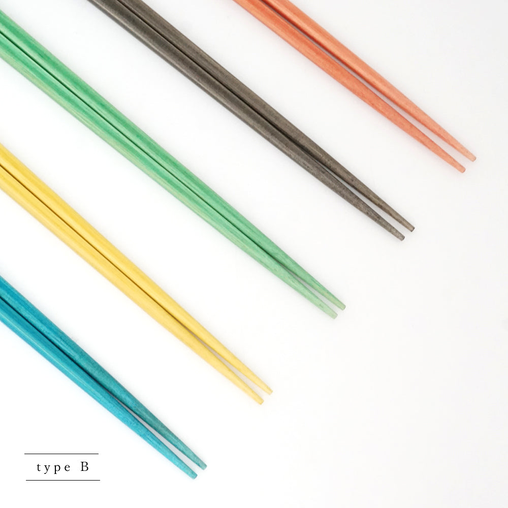 CLEAR ガーデン箸 22.5cm&クリア箸ケース 24cmセット