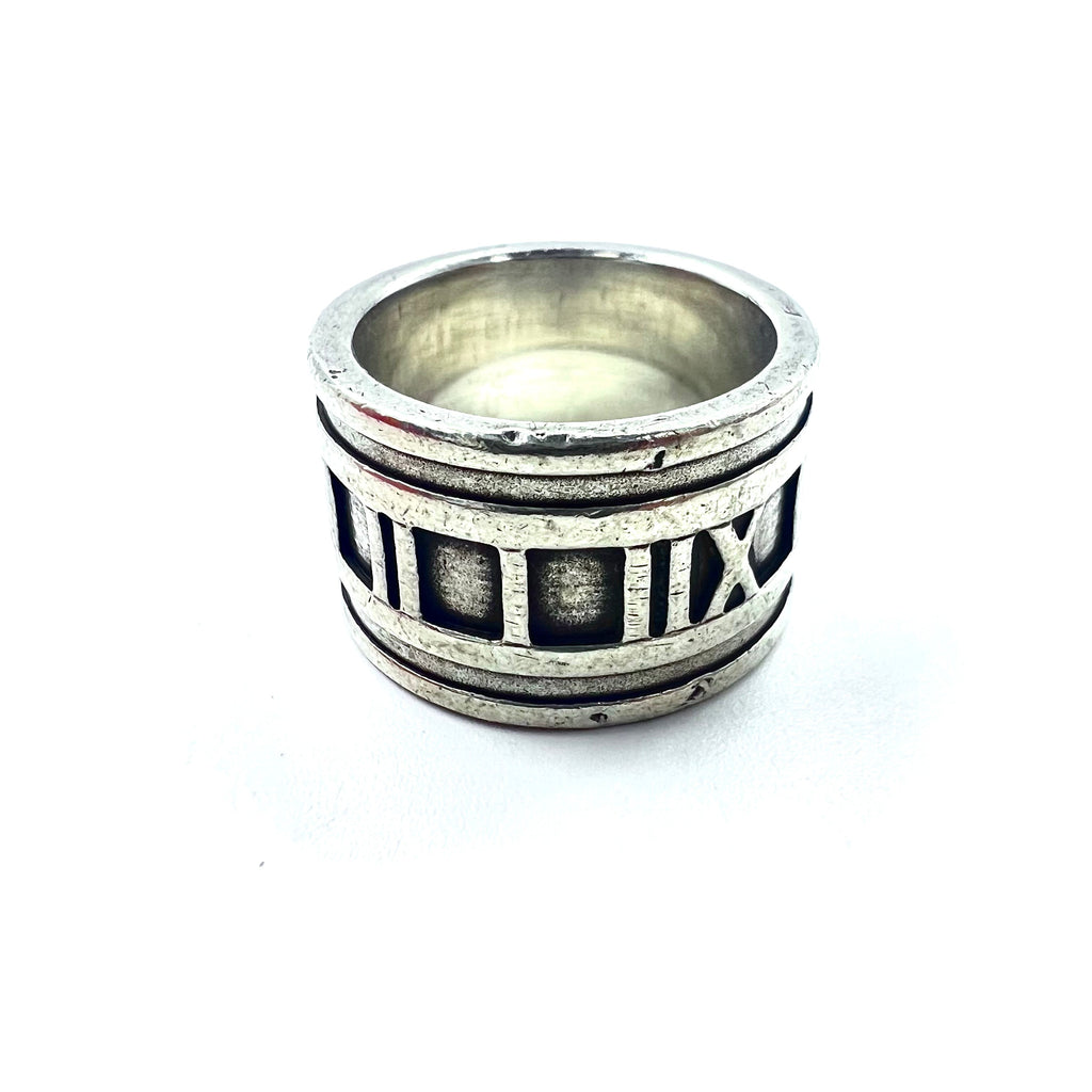 TIFFANY & CO. Anello Atlas Wide, misura 9, argento SILVER 925, mignolo