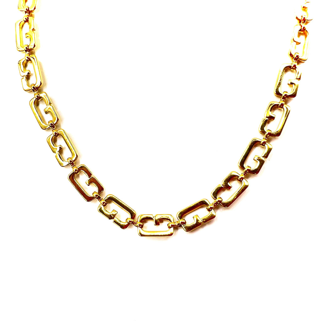 GIVENCHY 2WAY Choker Bracciale Collana Oro Logo Vintage Old