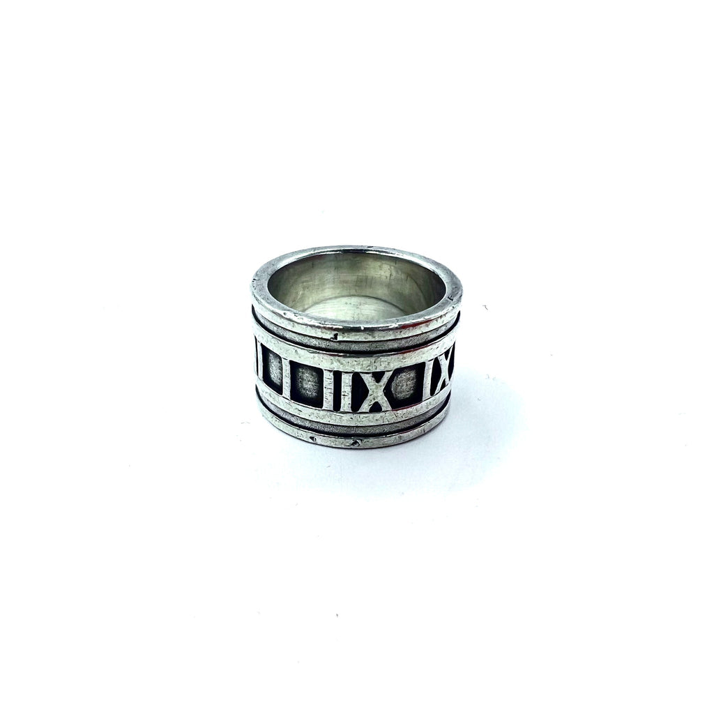 TIFFANY & CO. Anello Atlas Wide, misura 9, argento SILVER 925, mignolo
