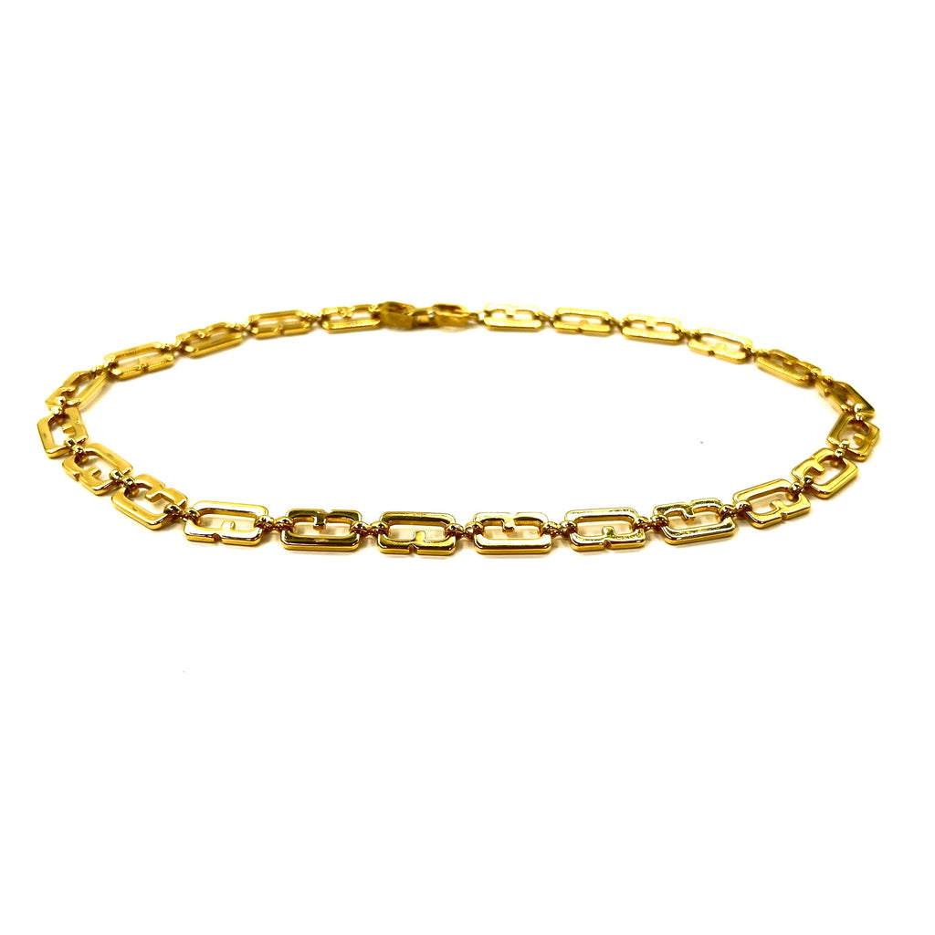GIVENCHY 2WAY Choker Bracciale Collana Oro Logo Vintage Old
