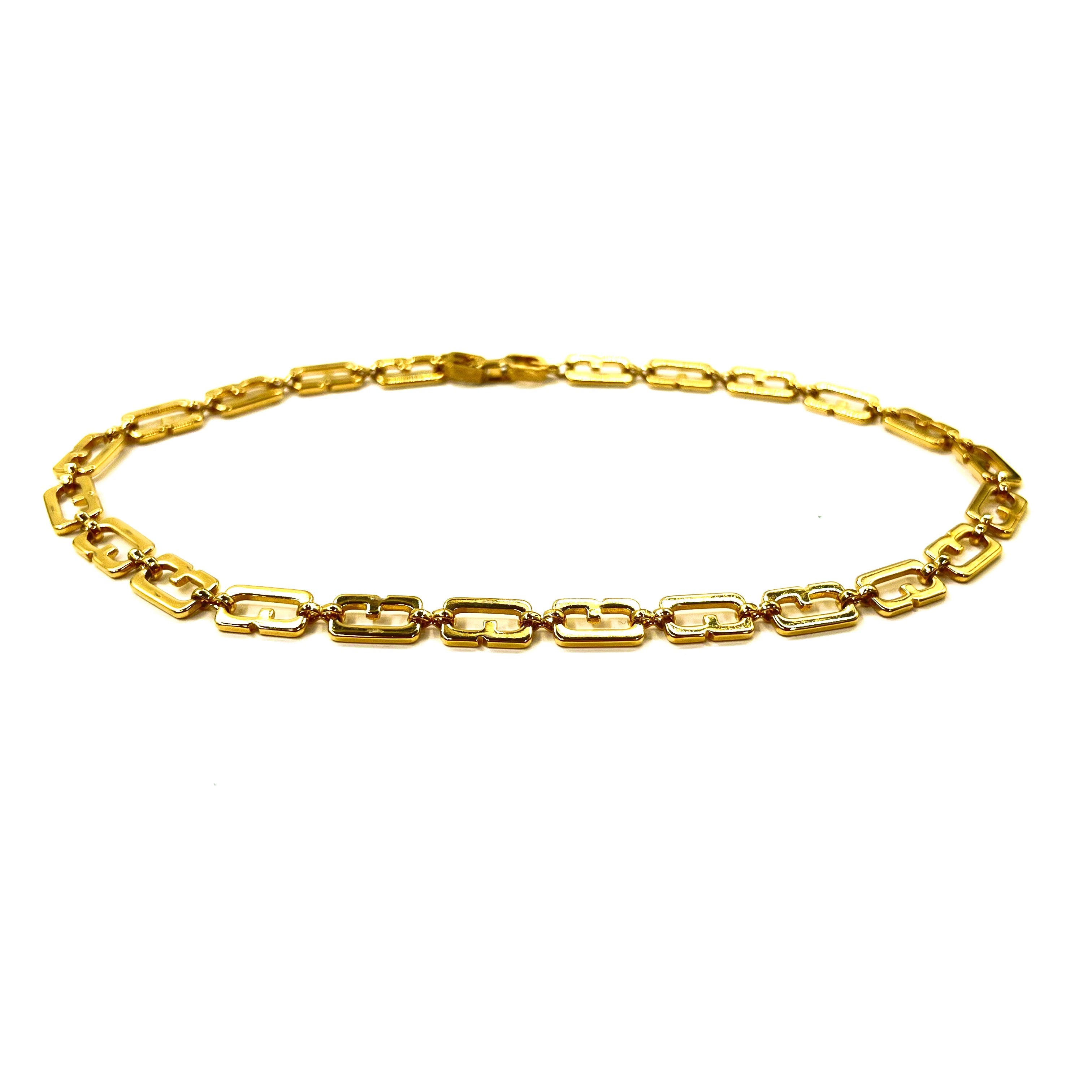 GIVENCHY 2WAY Choker Bracciale Collana Oro Logo Vintage Old