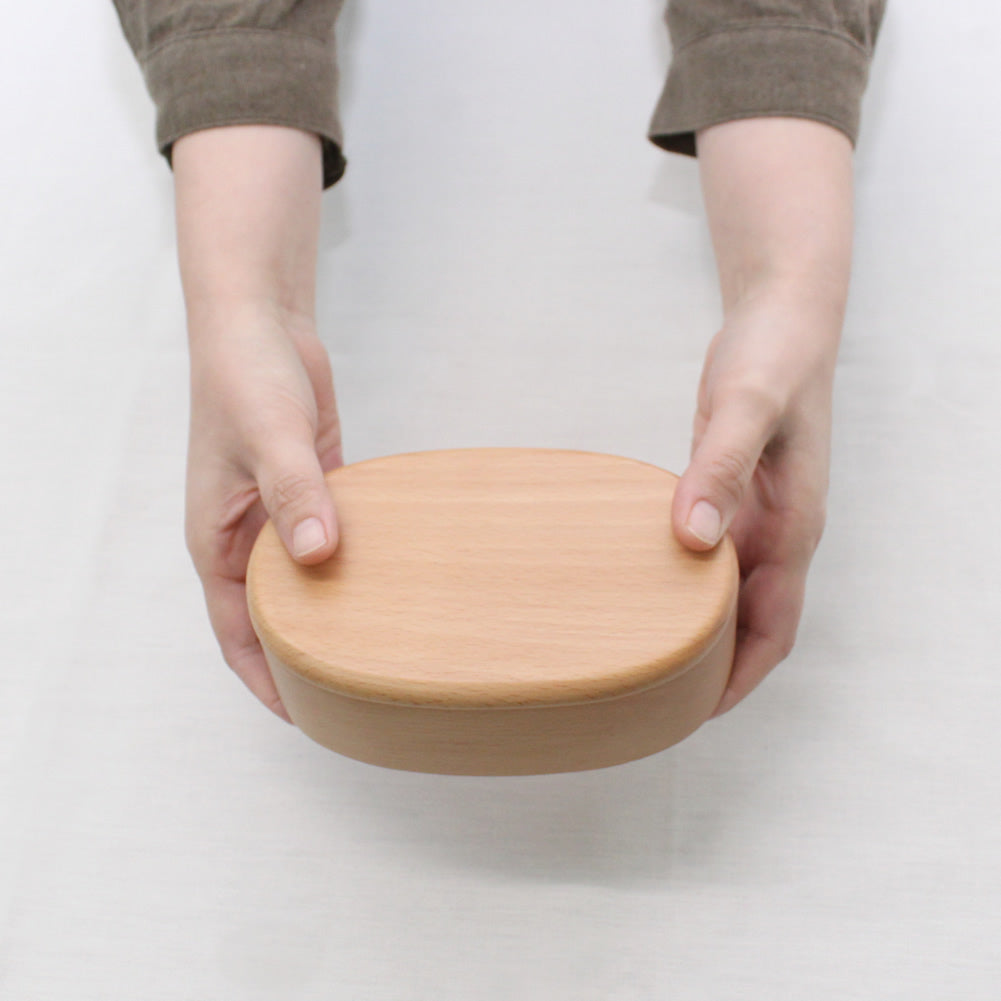 buna ブナの木くりぬき弁当箱 小判型 400ml