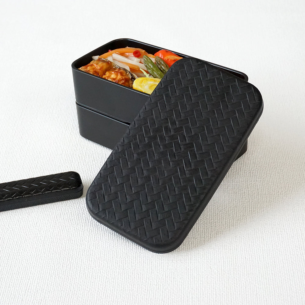 ajiro マットあじろ長角2段弁当箱 500ml