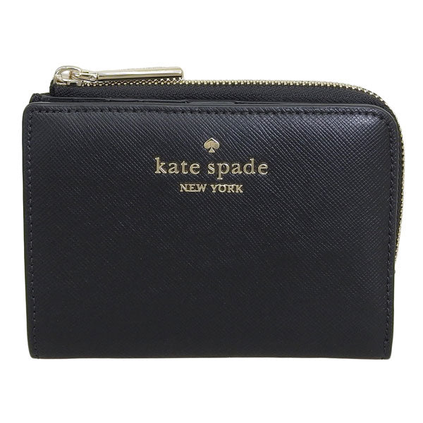 KATE SPADE ケイトスペード 二つ折り財布 レディース サフィアーノレザー ブラック KH615-001 アウトレット