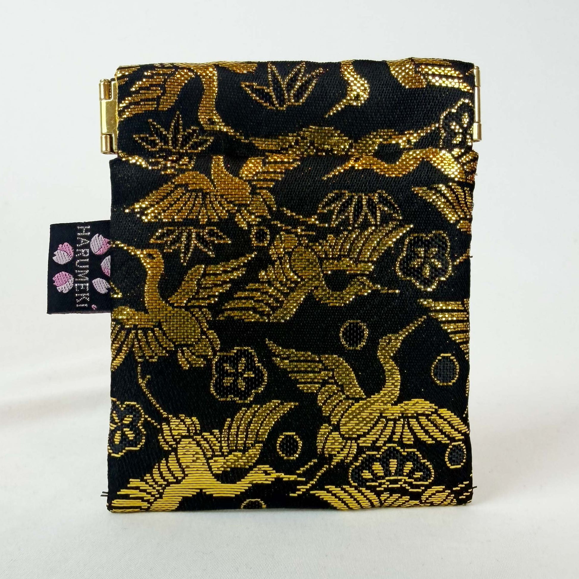 指先で開く『きらりポケット（S）』ヴィンテージ金襴 バネ口ポーチ / アクセサリー・薬入れ
