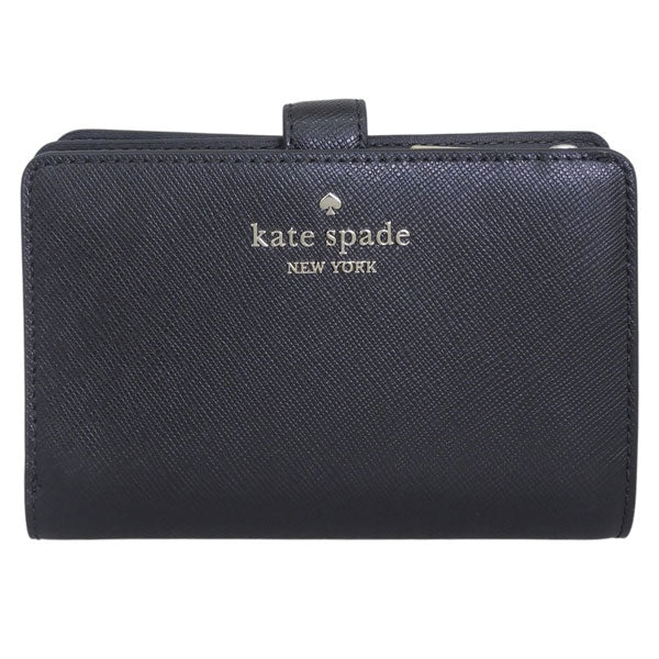 ケイトスペード 財布 レディース 二つ折り コンパクト レザー ブラック WALLETS MED COMBIFLD KN752 001 kate spade アウトレット