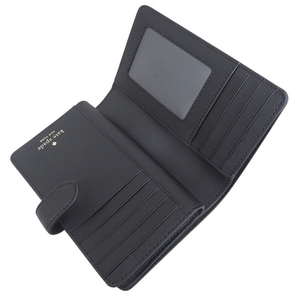 ケイトスペード 財布 レディース 二つ折り コンパクト レザー ブラック WALLETS MED COMBIFLD KN752 001 kate spade アウトレット