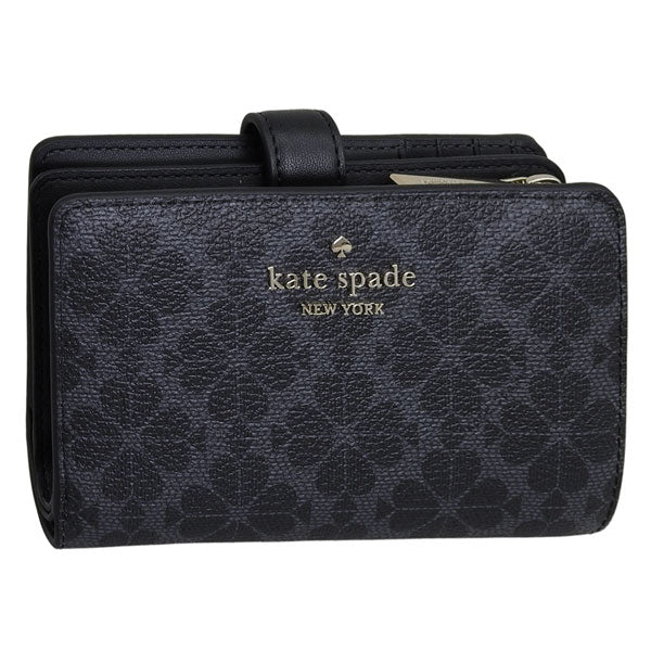 KATE SPADE ケイトスペード 二つ折り財布 レディース PVC ブラック KN756-001 アウトレット