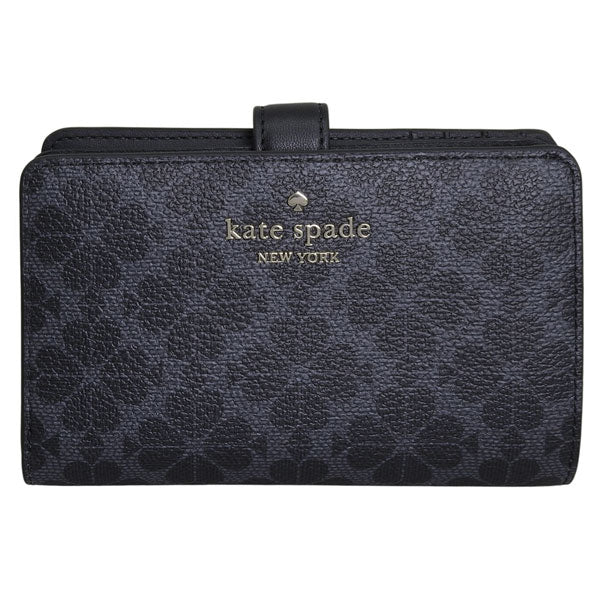 KATE SPADE ケイトスペード 二つ折り財布 レディース PVC ブラック KN756-001 アウトレット